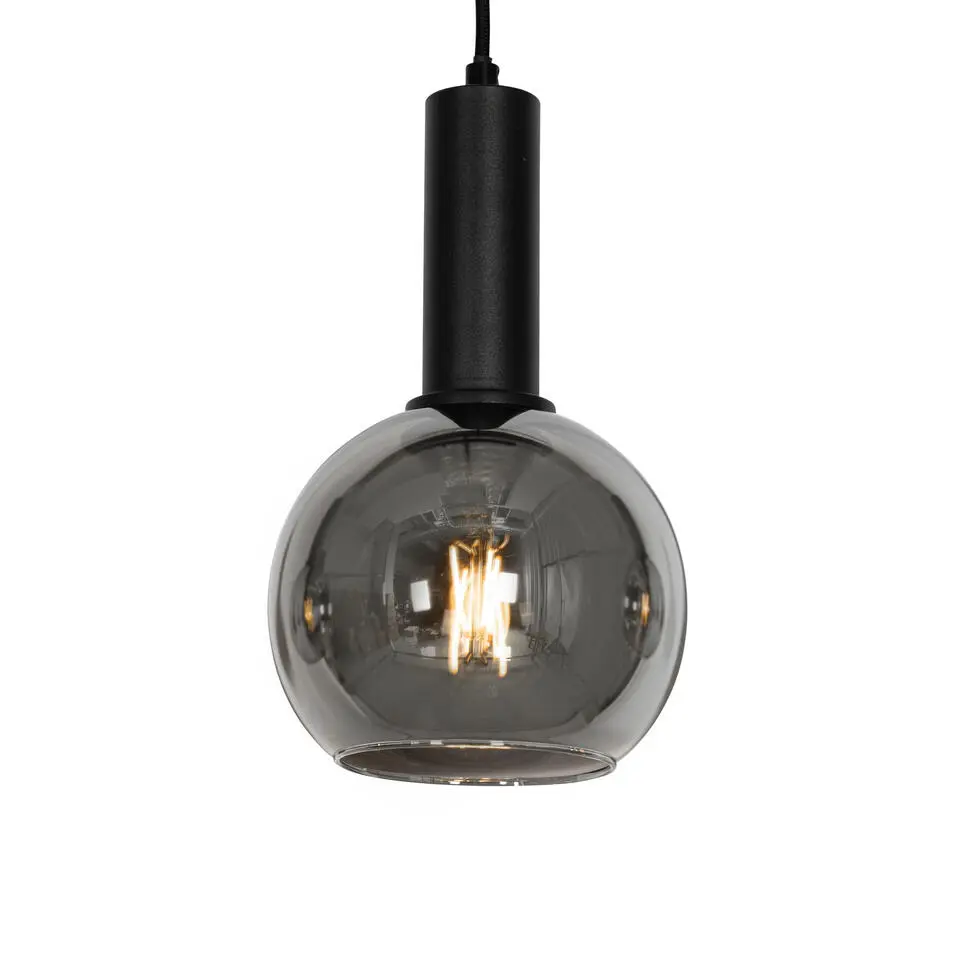 Qazqa hanglamp josje zwart e27