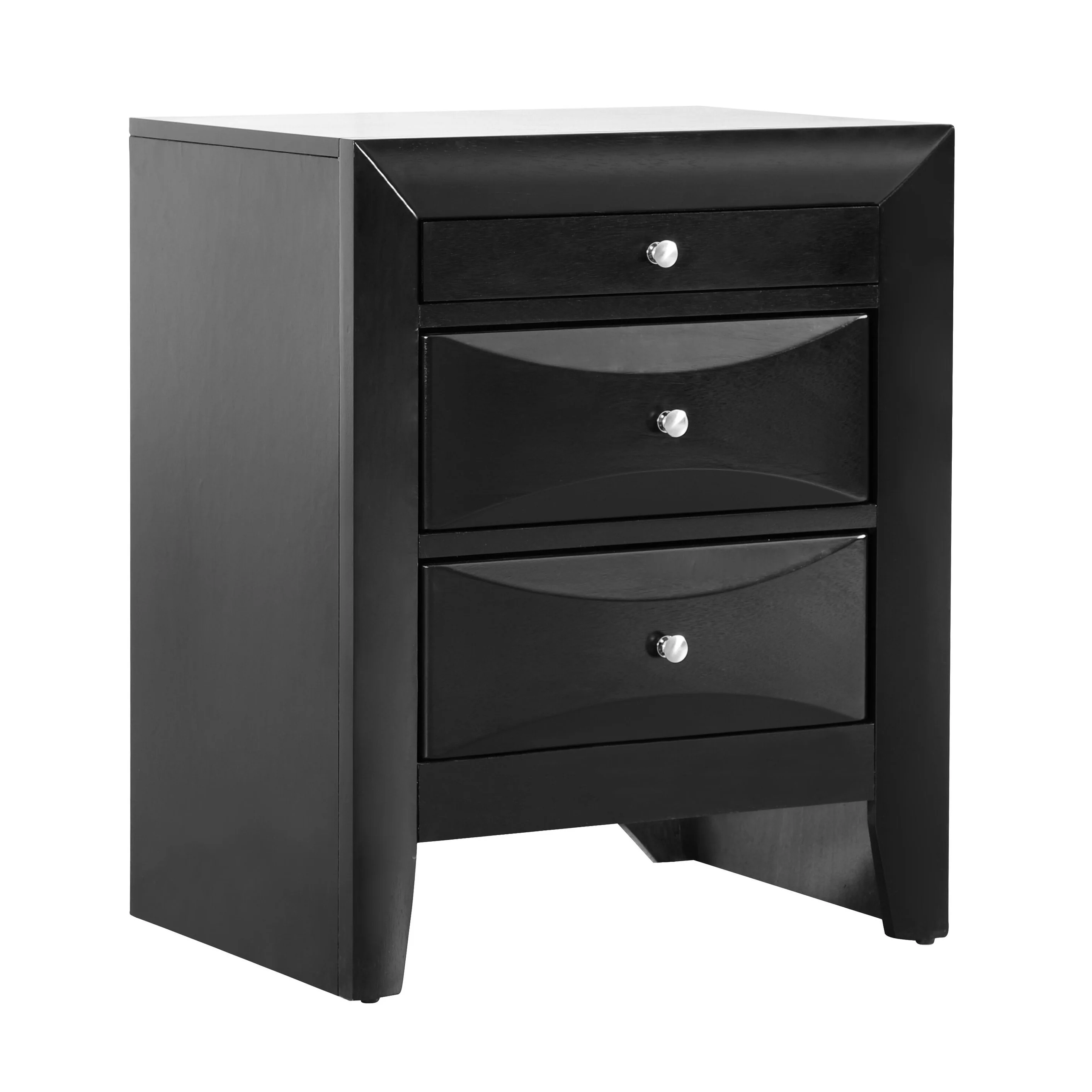 Marilla 3-drawer and Wood Nightstand