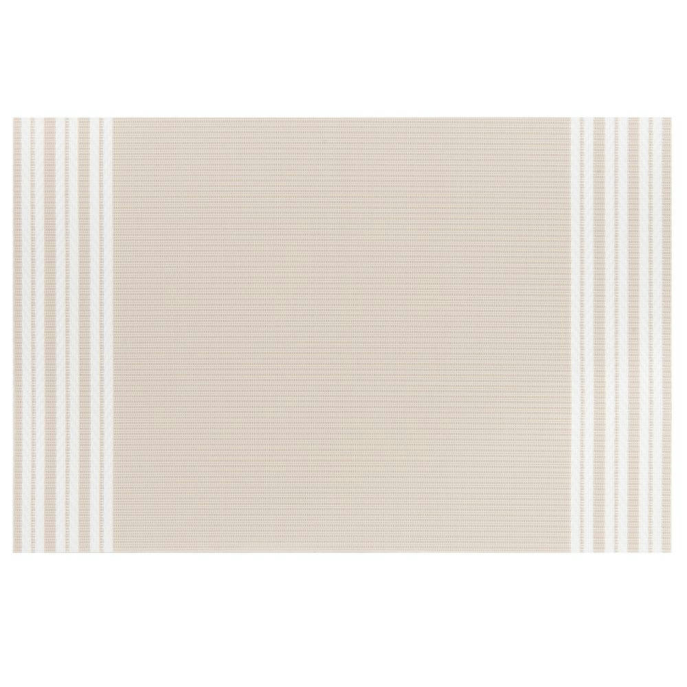 NOE - Set de table beige motifs graphiques blancs