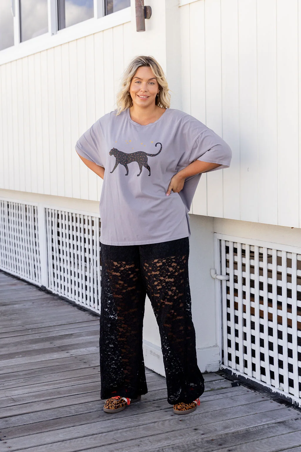 Honey Lace Pant in Black