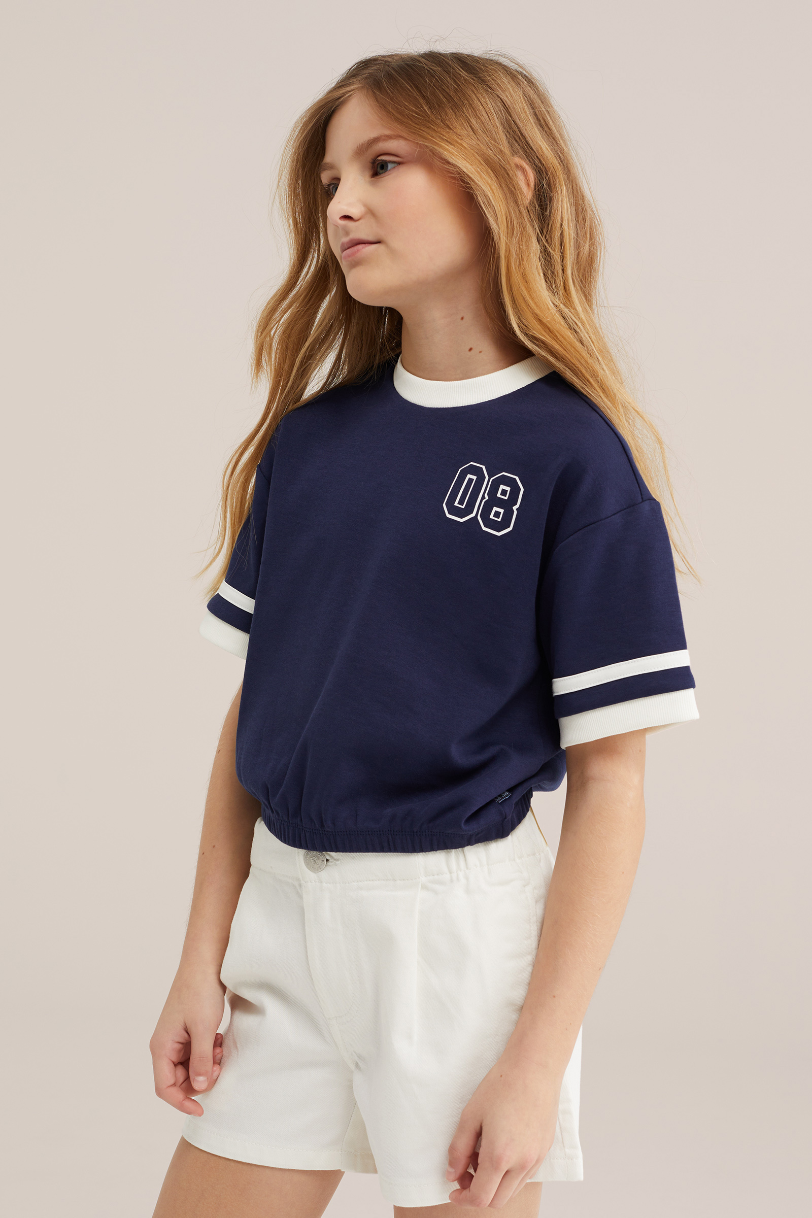 Meisjes oversized T-shirt met print