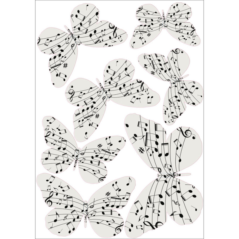 Planche de stickers Papillons Prélude