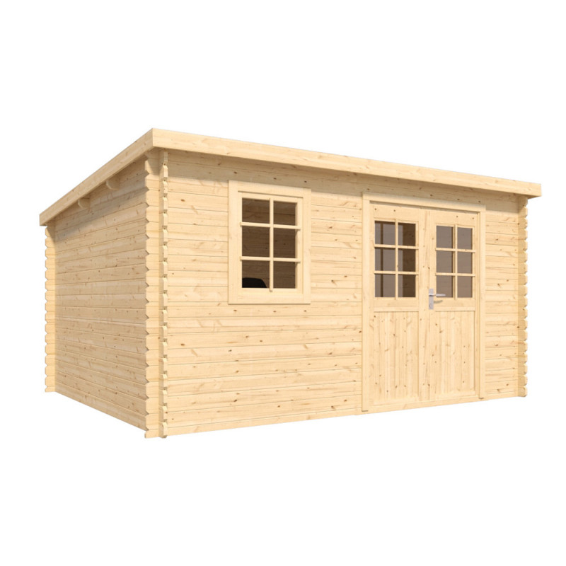 Abri de jardin en bois Vallo Modern 28 mm 4,02 x 2,6 m CERLAND