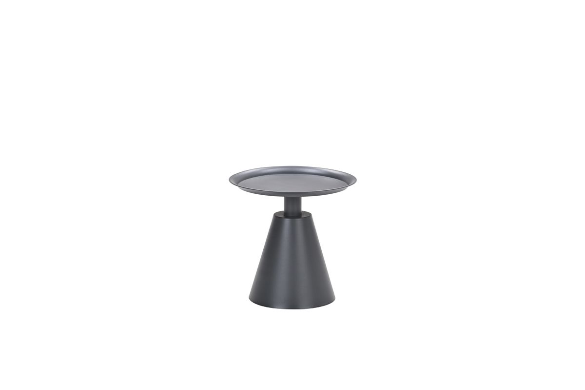 Zavala bijzettafel - diameter 50xH48 cm - carbon black