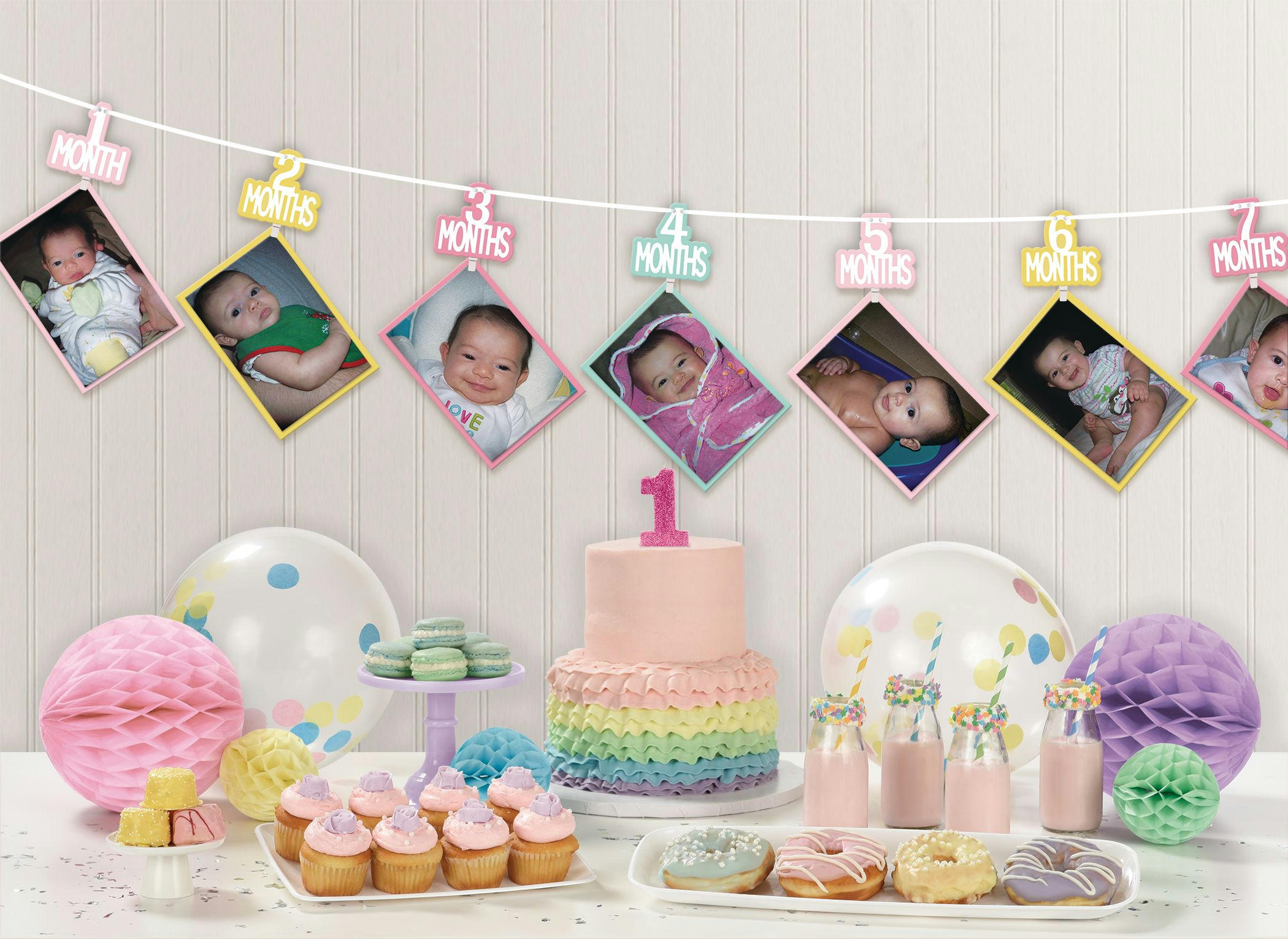 General 1st Birthday Photo Garland, 12-ft