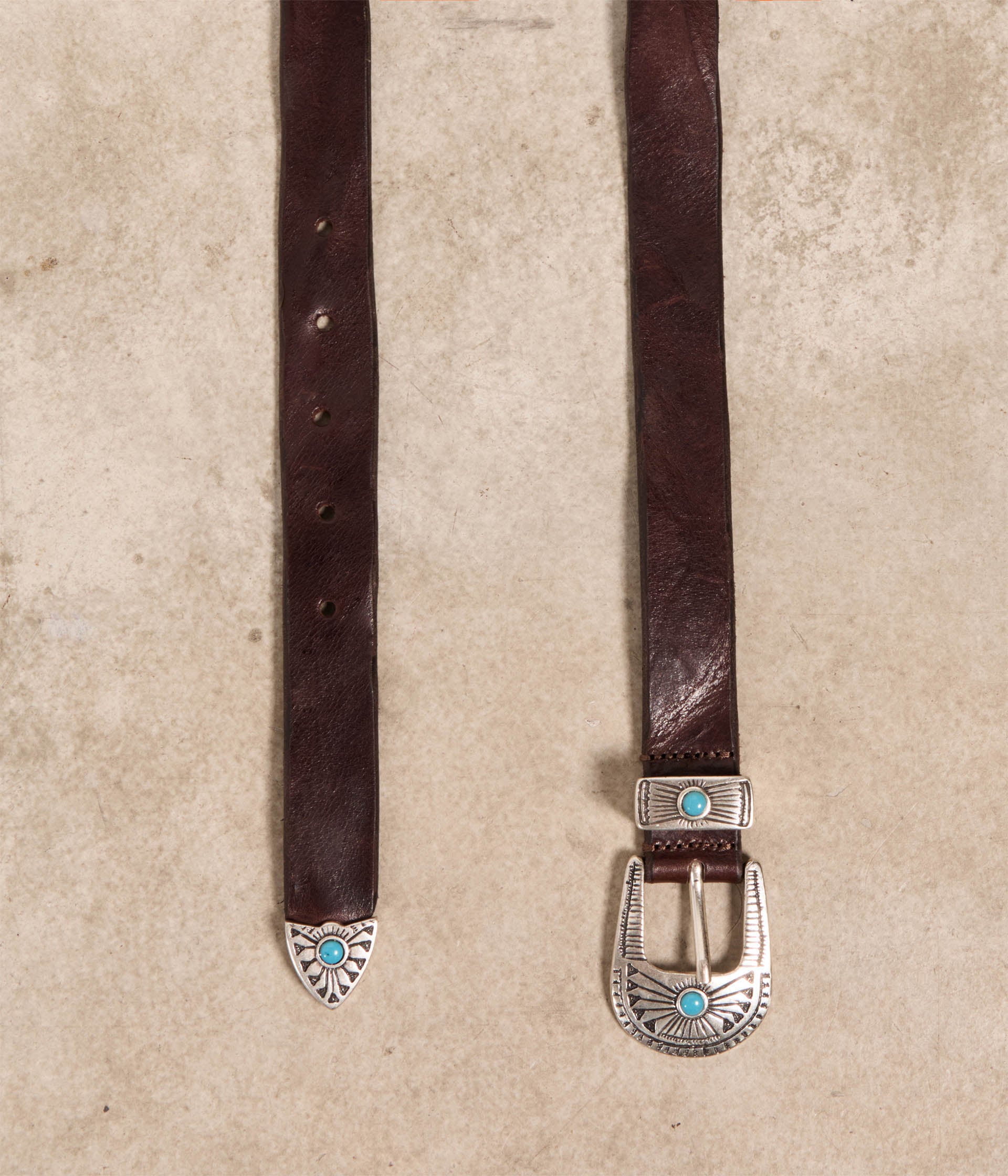 Ceinture cuir marron Parton