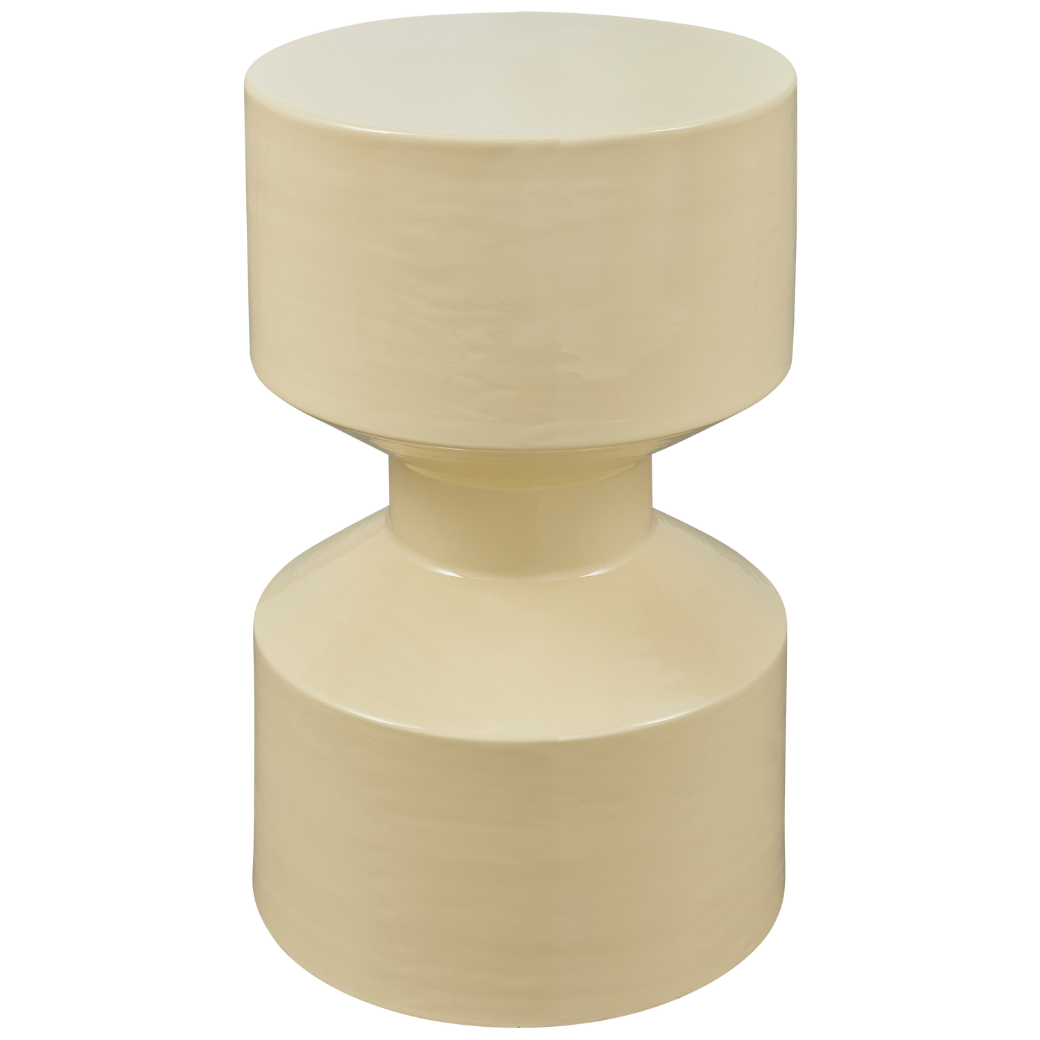 WOOOD Hidde Bijzettafel - Metaal - Geel - 47x30x30