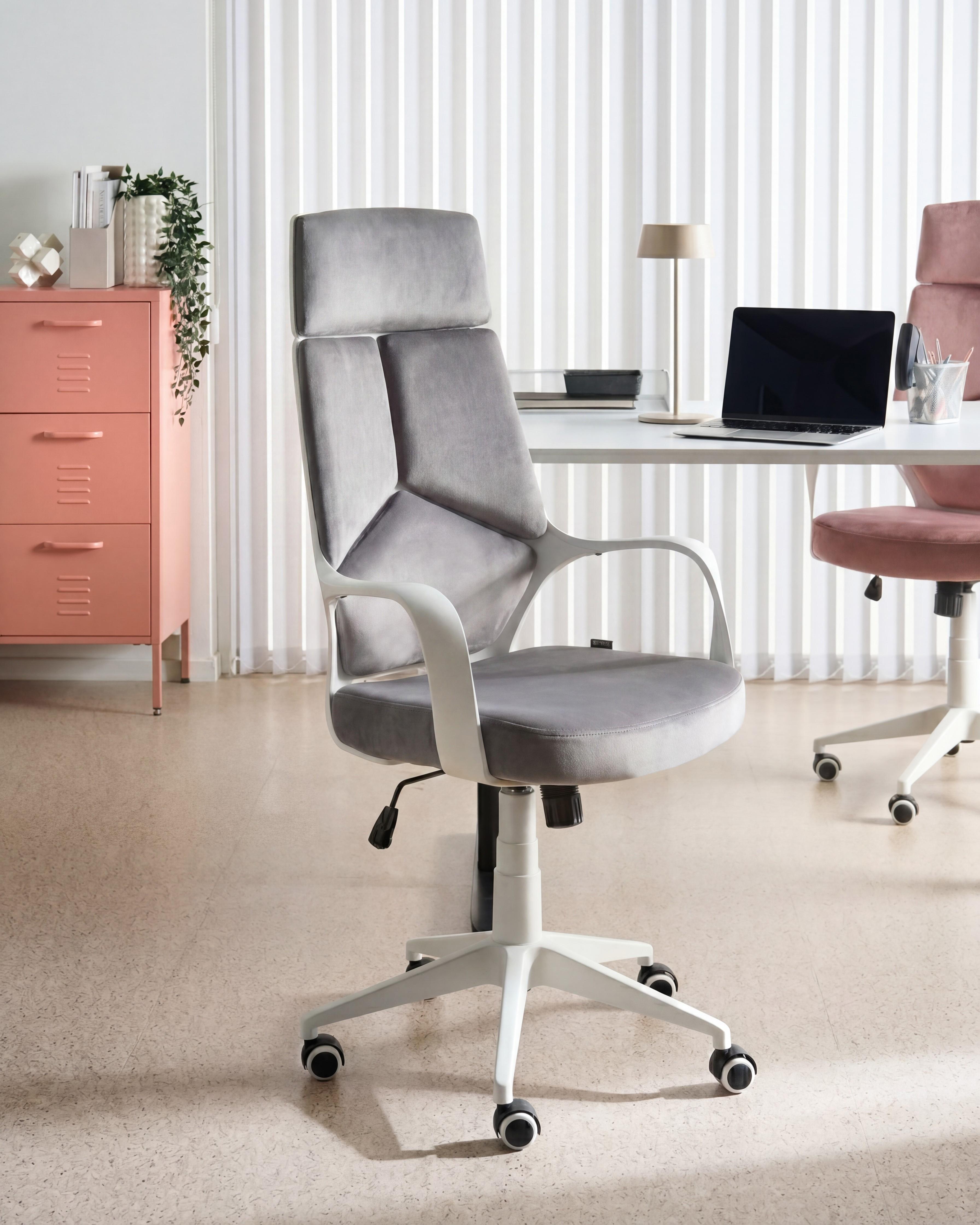 Office Chair DELIGHT Velvet Grey