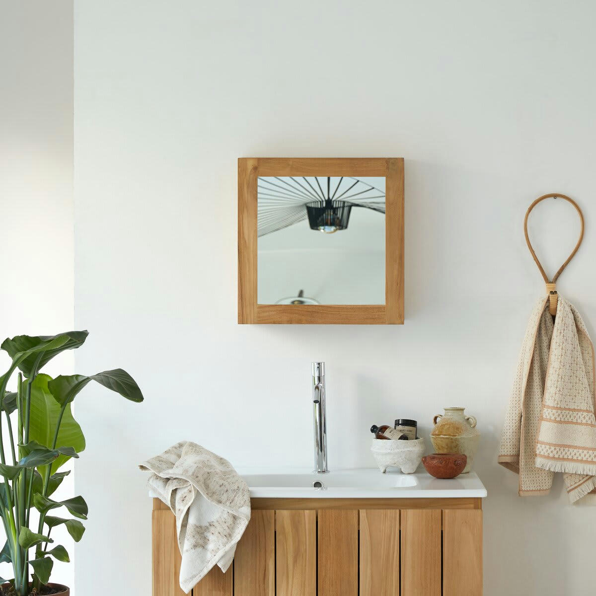 JILL - Armoire de toilette en teck massif