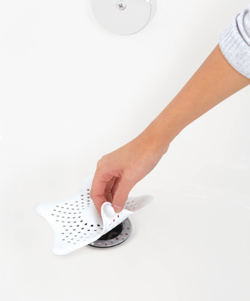 Umbra Starfish Silicon Hair Catcher/Strainer, White
