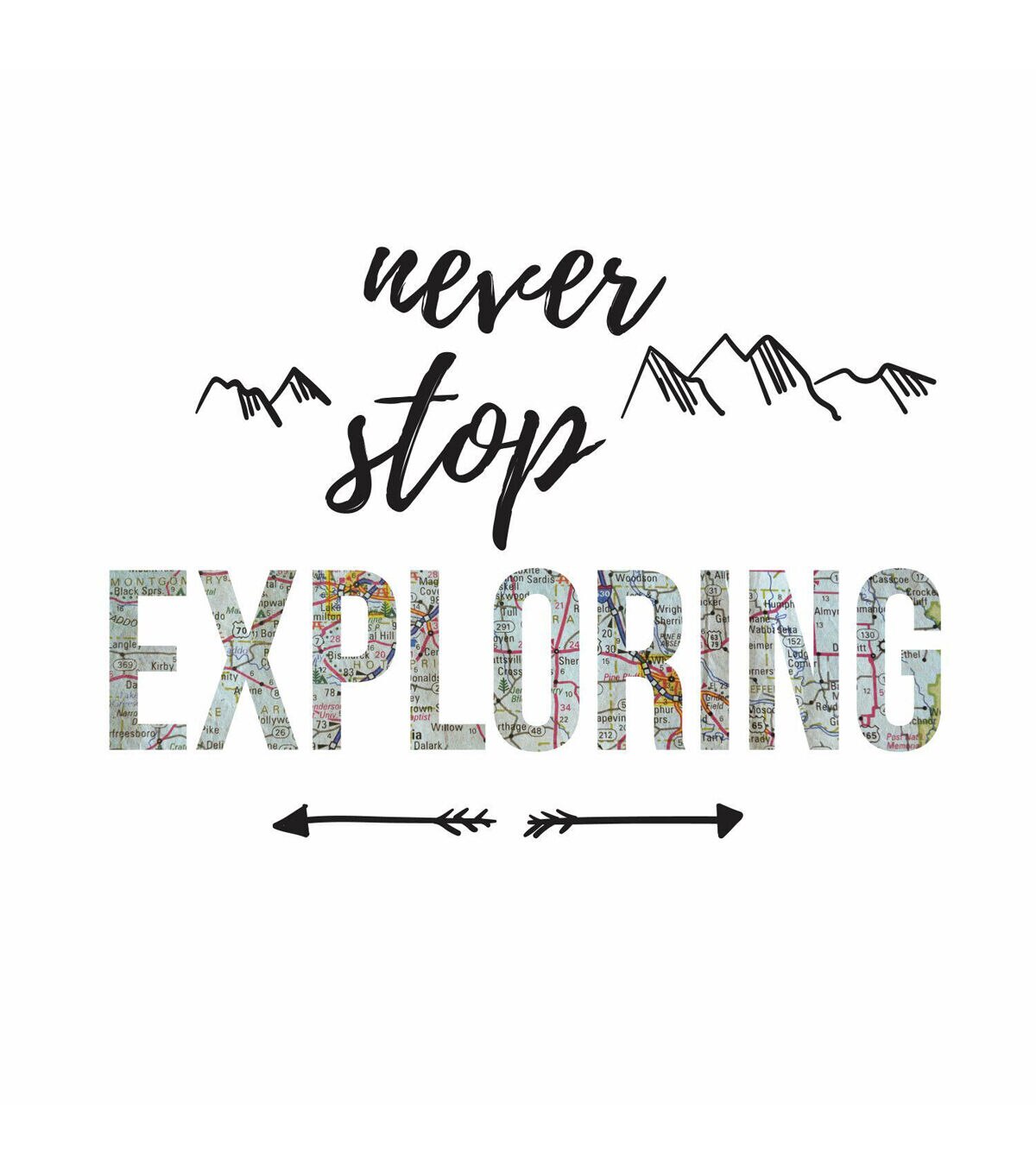 RoomMates Never Stop Exploring Quote Decals