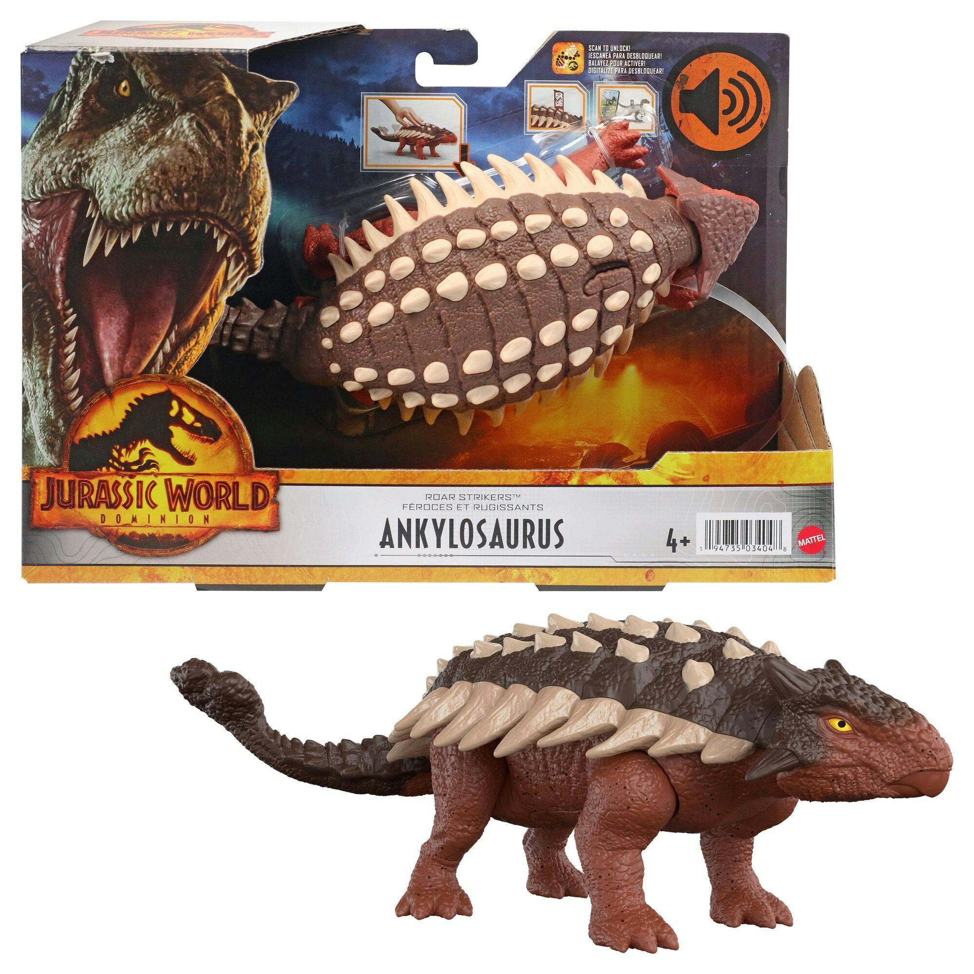 Jurassic World New Sound Dino Roar Strikers Set, Ages 4+