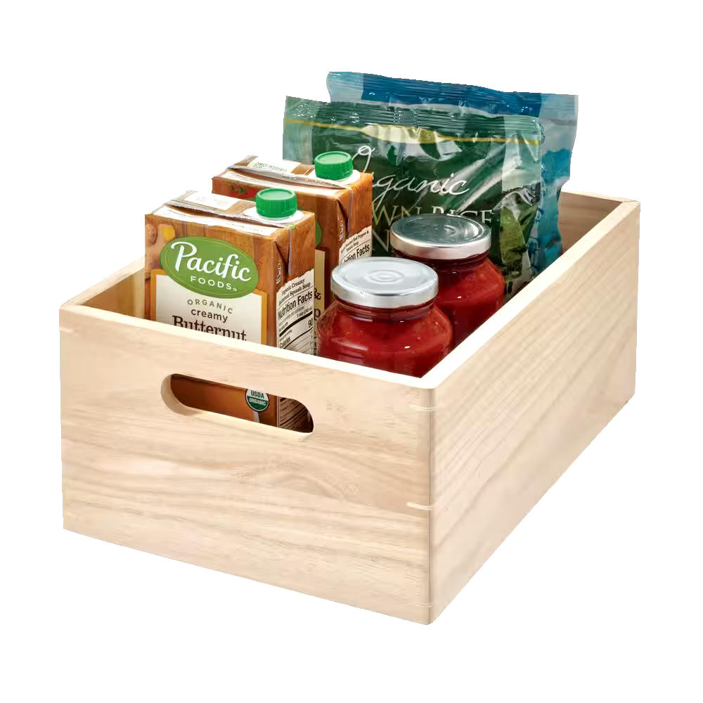 The Home Edit by iDESIGN Large Wood Organizing Storage Bin, 12-L