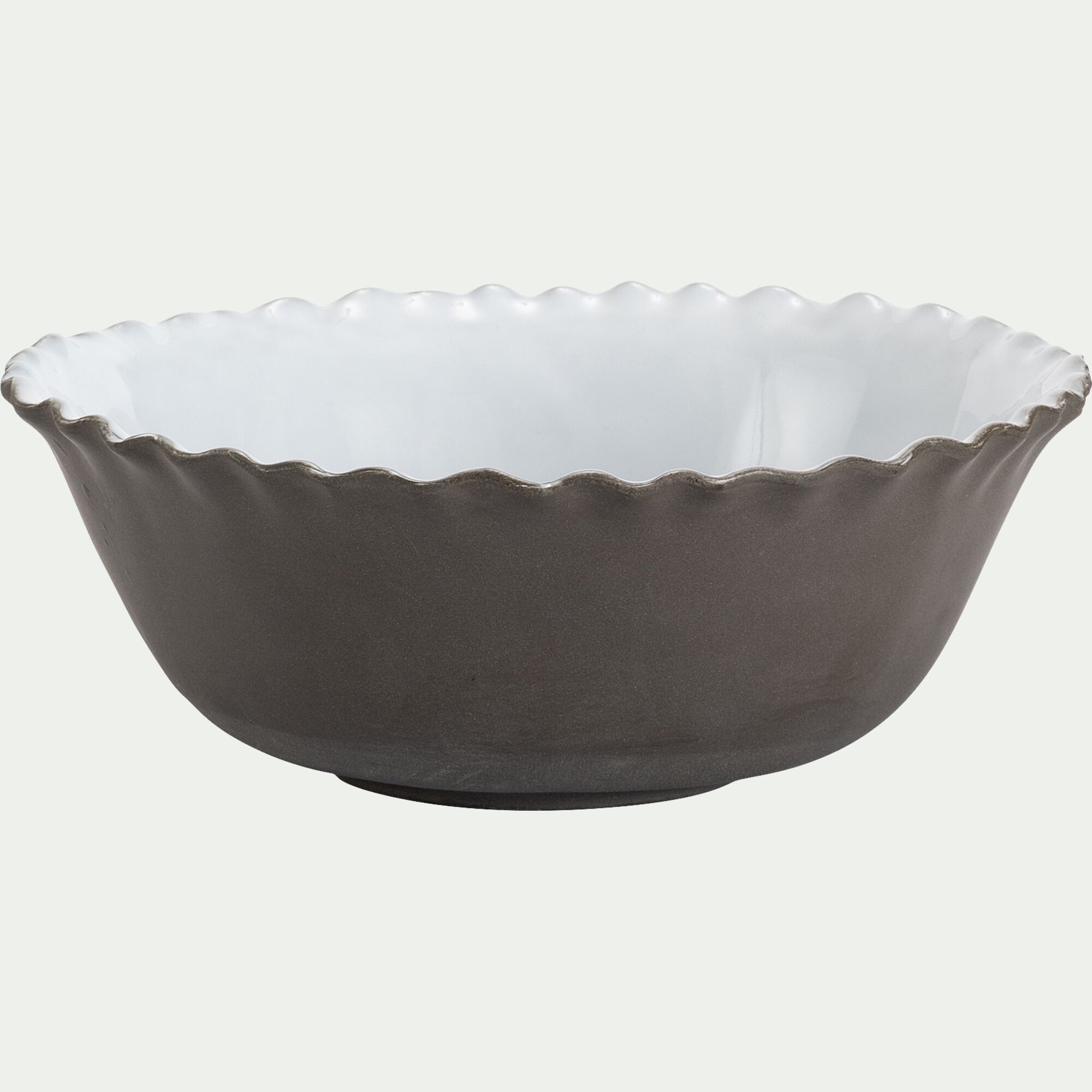 ONDULA - Saladier en grès D21,5cm - blanc