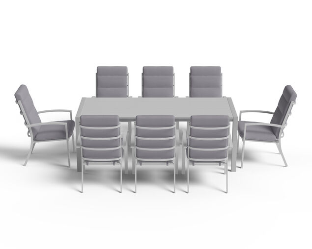 Jette 8 Seater Dining Setting Bundle - Bone