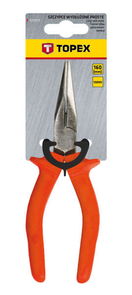 Szczypce wydłużone proste 160mm, TOPEX 32D513