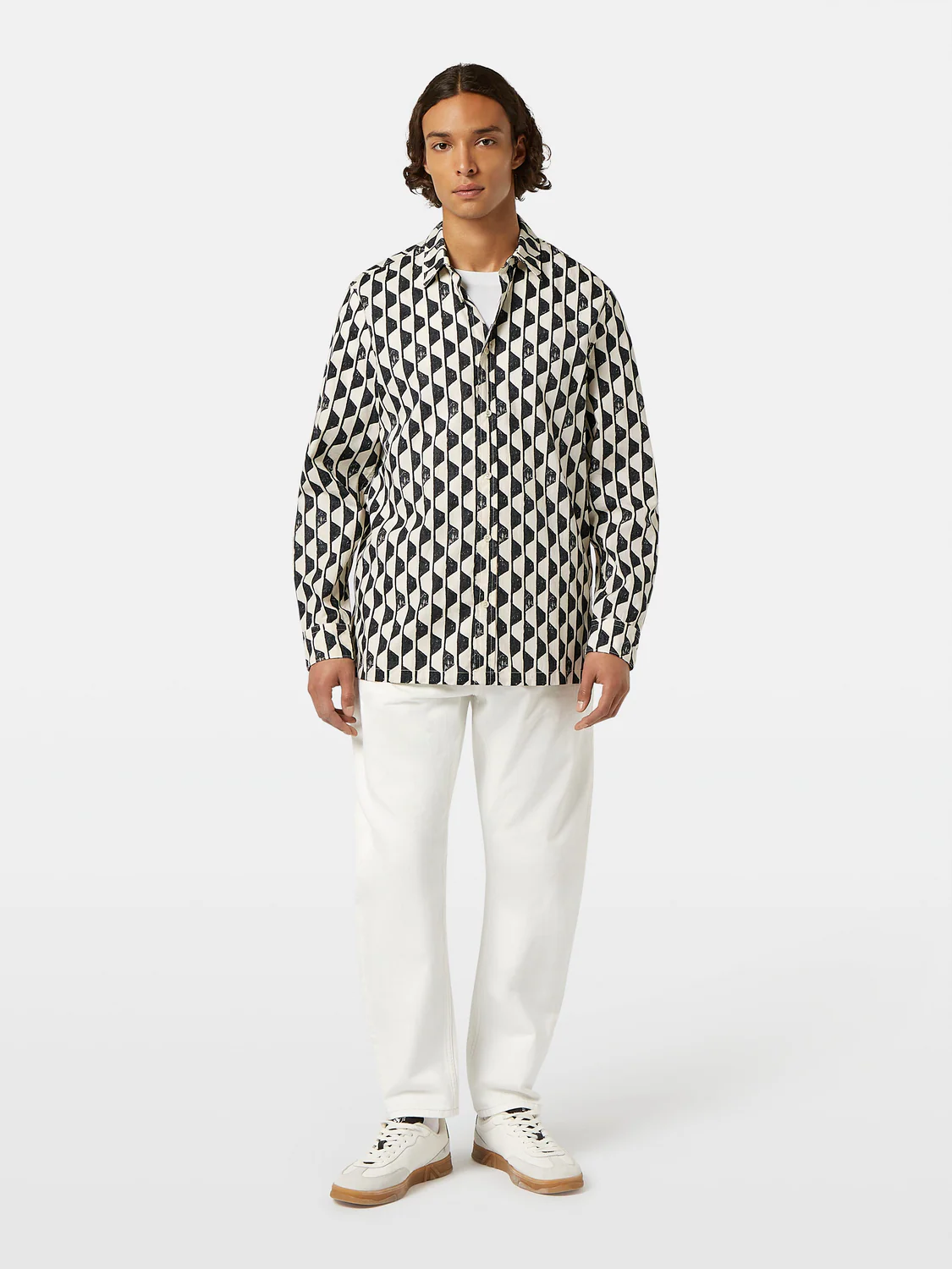 Regular-Fit Geometric Print Shirt