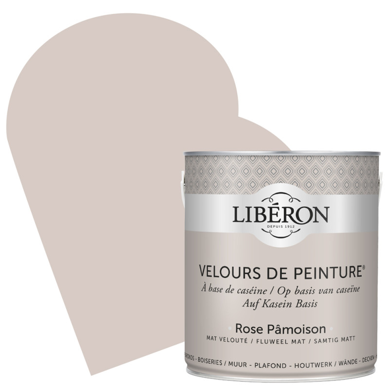 Peinture pour murs Velours de Peinture rose pamoison mat 2,5 L LIBERON