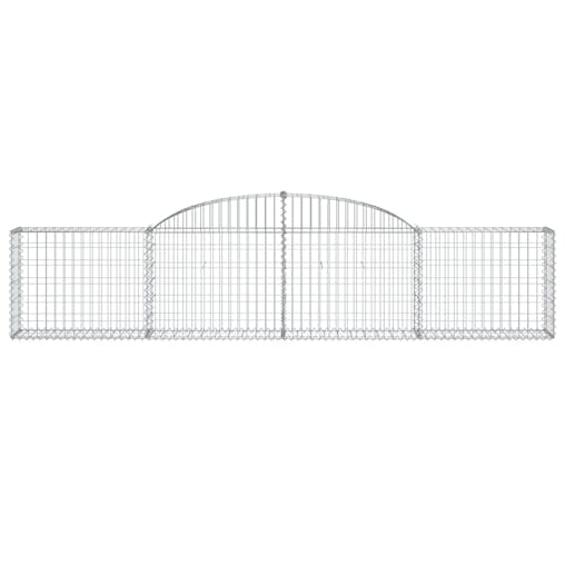 NNEVL Arched Gabion Basket 300x30x60/80 cm Galvanised Iron