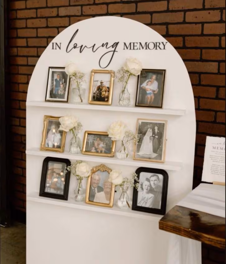 Wedding Memory Table FRAMES ONLY | Memorial Photo Display | Wedding Remembrance Table | Vintage Picture Frames | In Loving Memory Wedding