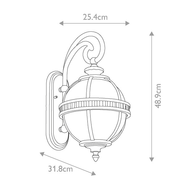 Kinkiet zewnętrznybrązowy Halleron 2xE14x40W IP44 Kichler