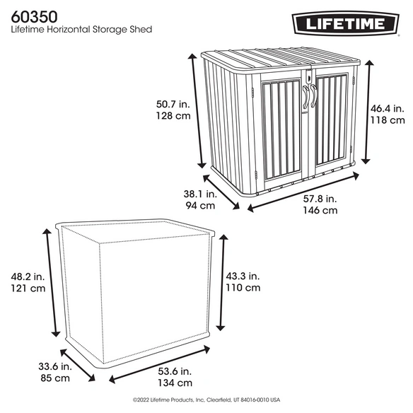 Mülltonnenbox »Phil«, BxHxT: 146 x 128 x 94 cm, für 2 x 240 L Mülltonnen, Kunststoff