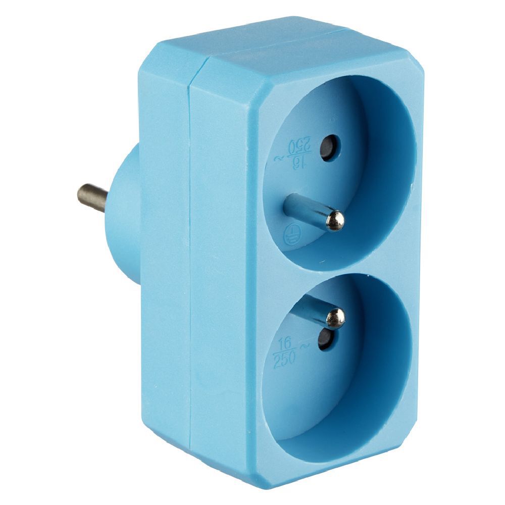 Duplite 2 prises 16 A blanc