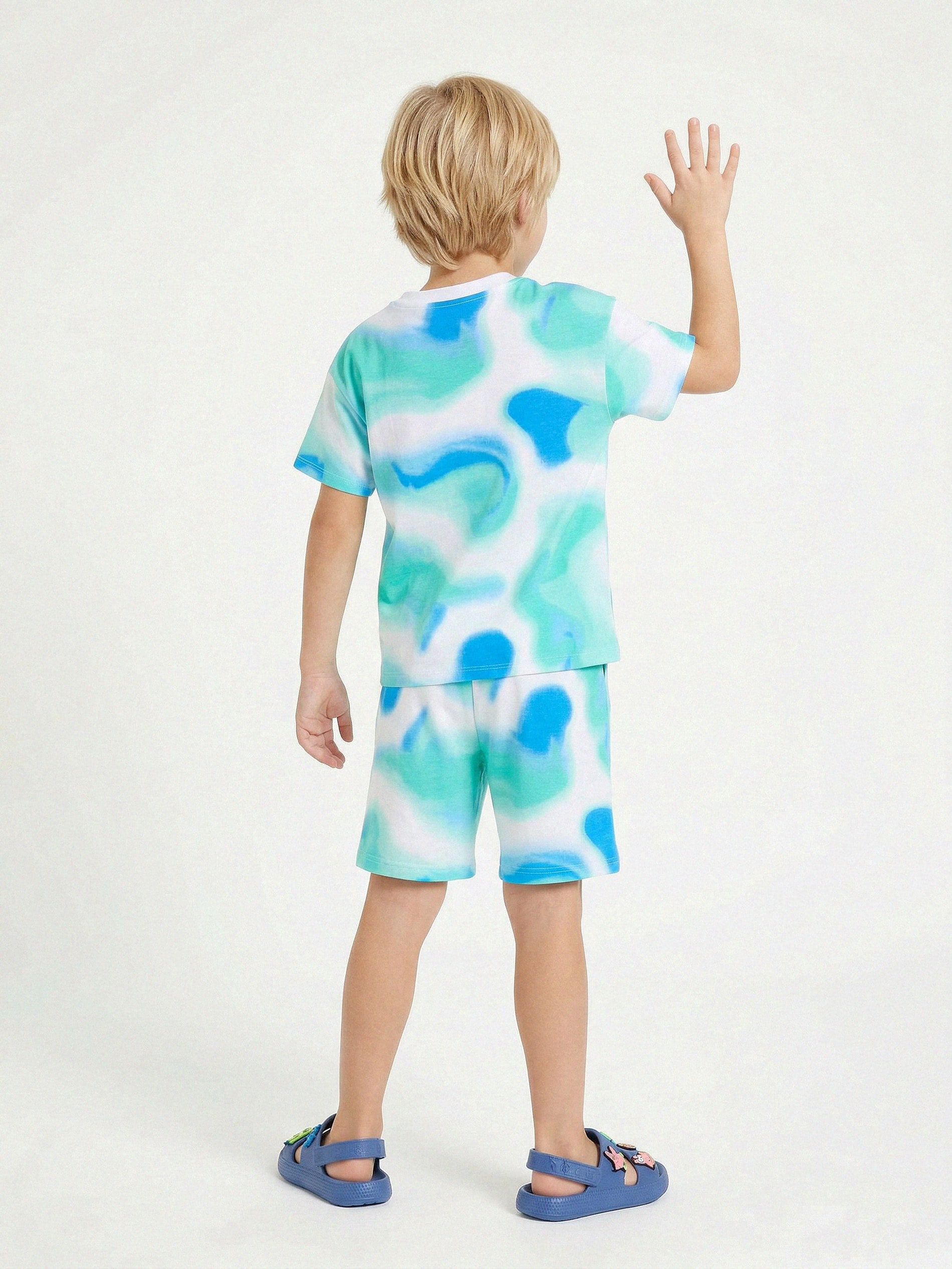 Koszulka tie dye z nadrukiem SpongeBob SquarePants