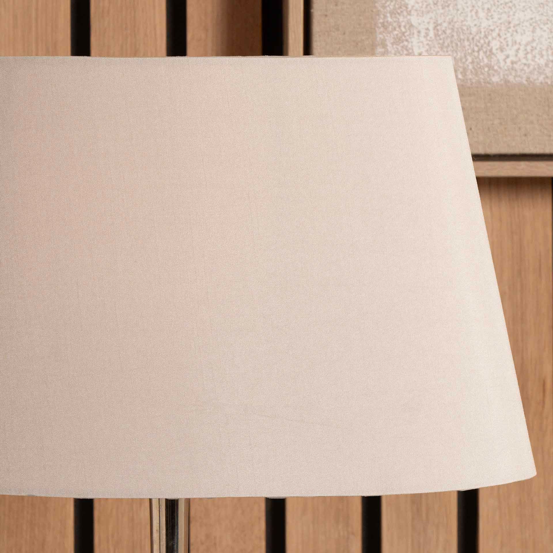 Ruma Taupe Oval Poly Silk Tapered Lamp Shade For Floor Lamps