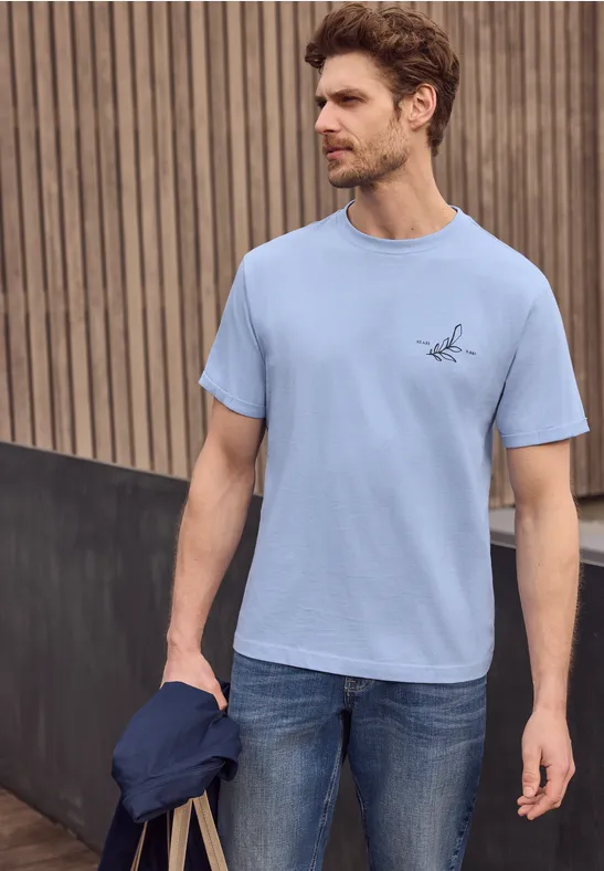 T-Shirt mit Rundhals und Backprint