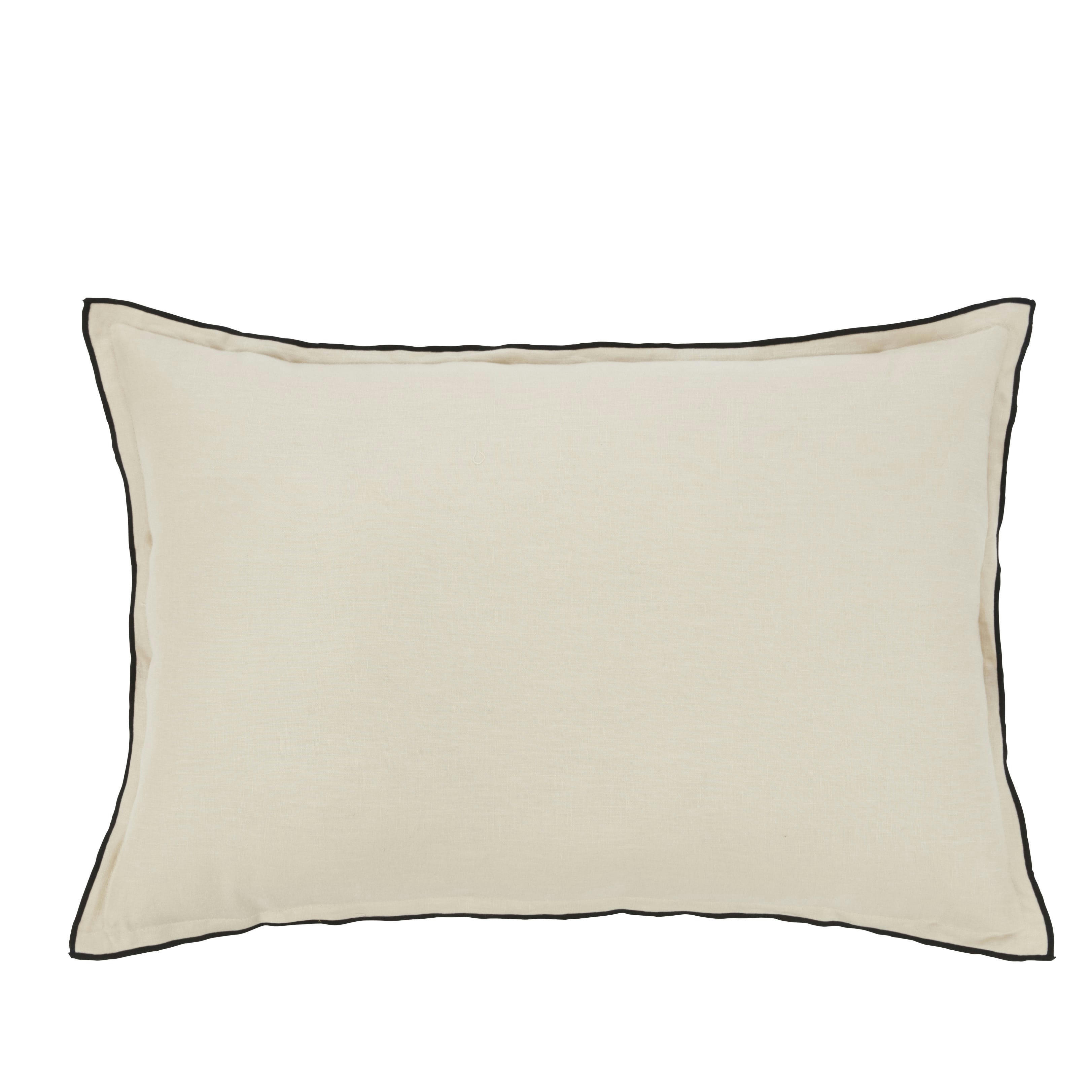 - Coussin en lin lavé beige 40x60