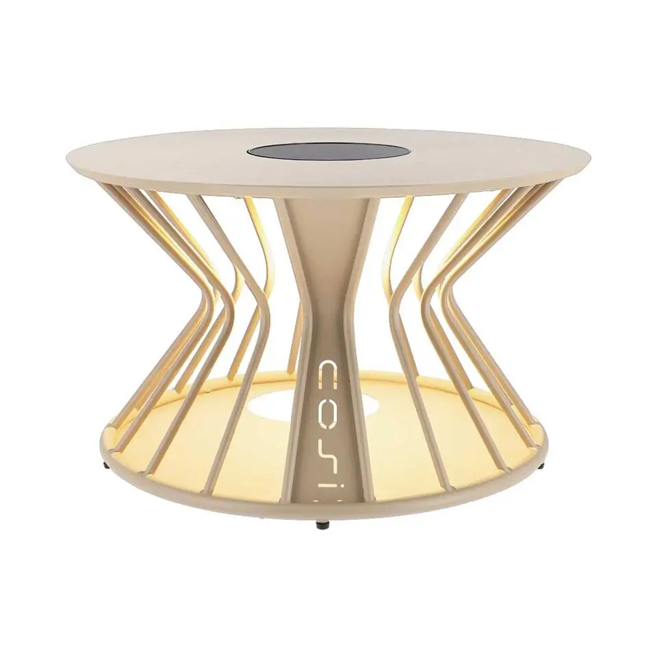 Cosilumia loungetafel met verlichting &Oslash;70 x 41 cm - sandy beige