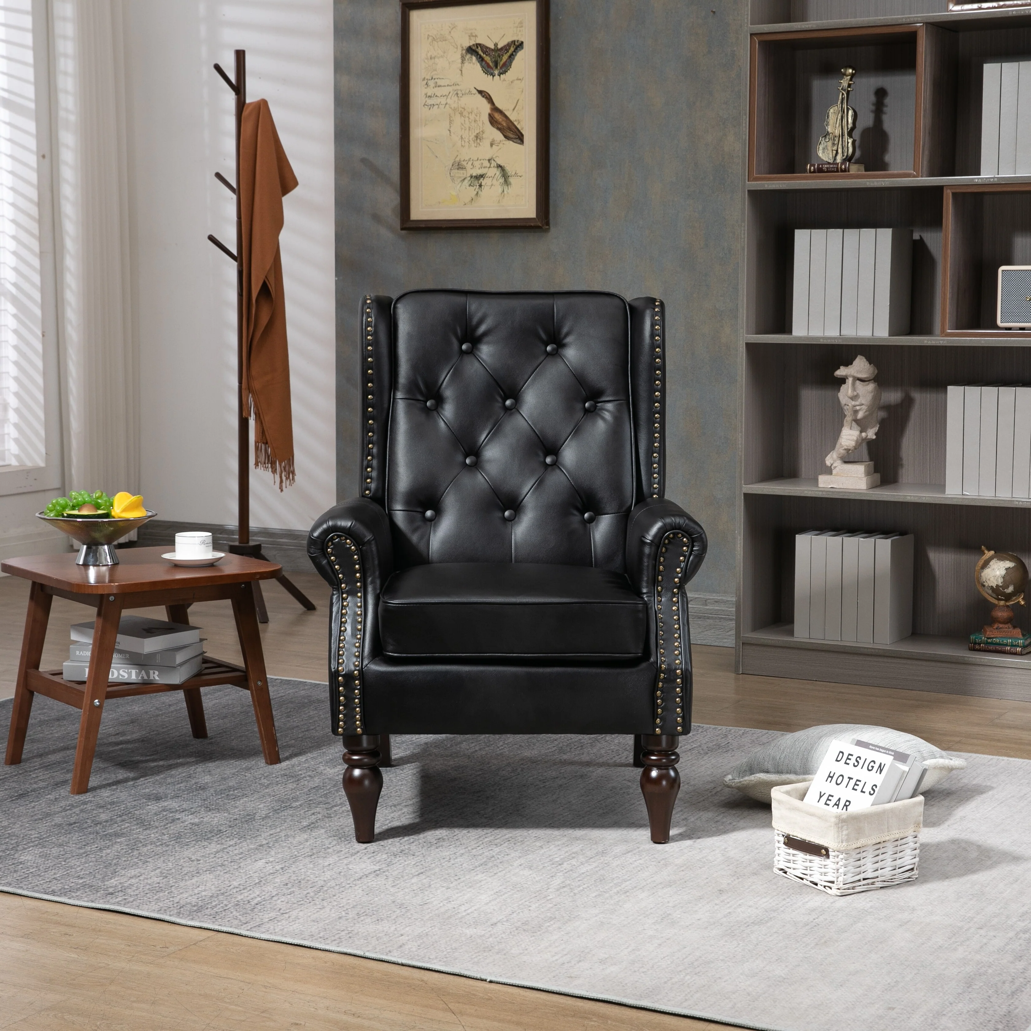 Coolmore Tufted Lounge Armchair - 31.50 x 29.33 x 39.37