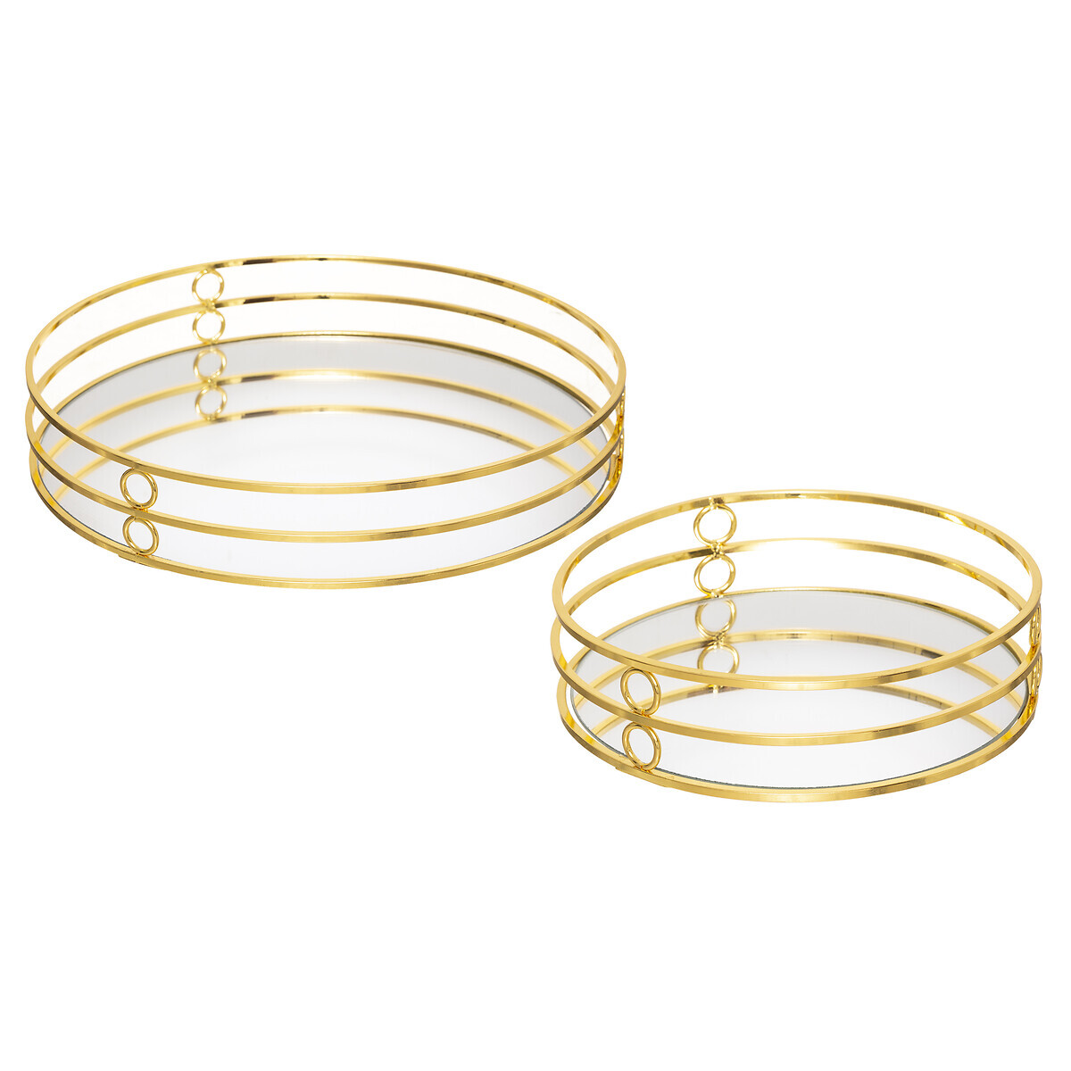 Set of 2 trays "Feel" Gold