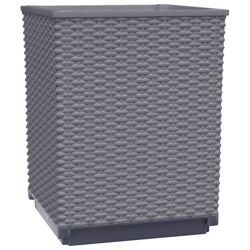 NNEVL Planters 2 pcs Dark Grey 30x30x37 cm Polypropylene