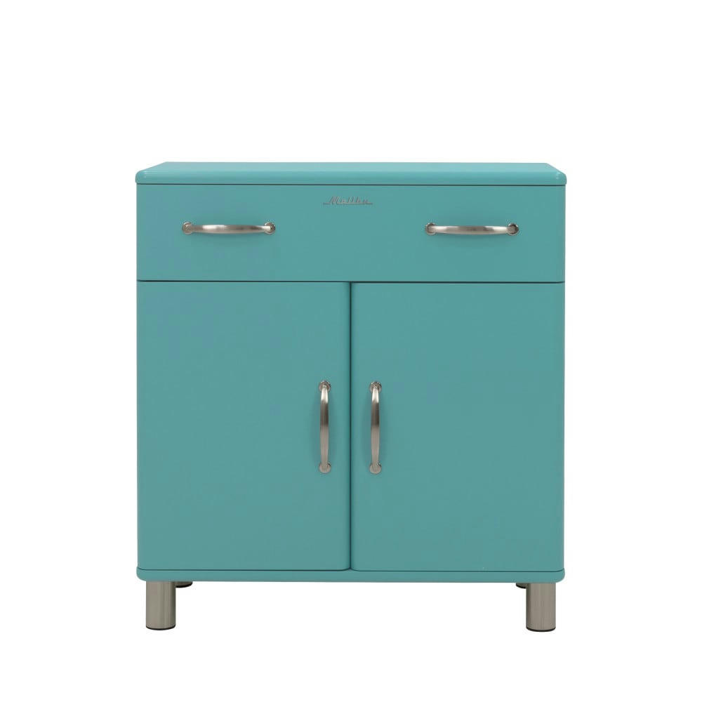 MALIBU - Petit buffet vintage L86cm turquoise