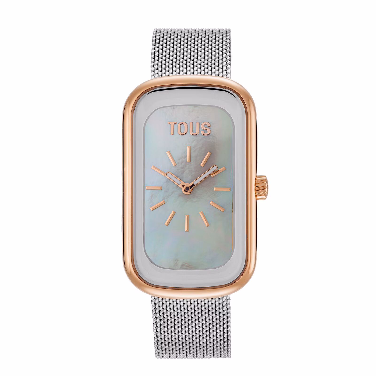 Reloj analógico con esfera de nácar y brazalete bicolor T-Band Club