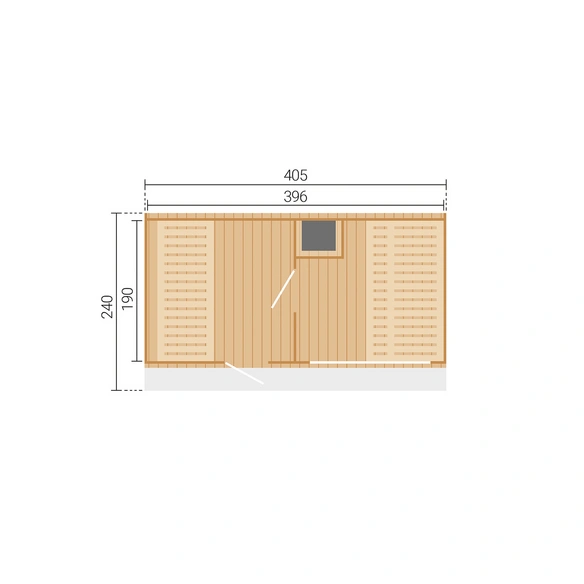 Saunahaus »Oval Keila«, 9,0 Kompakt,ThermoWood