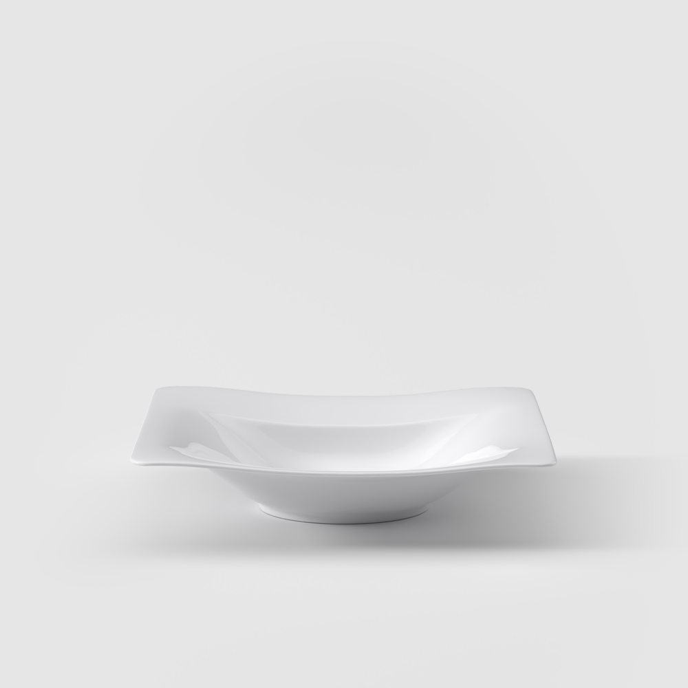 Modern Grace Soup bowl - White, 8'', Premium Bone Porcelain