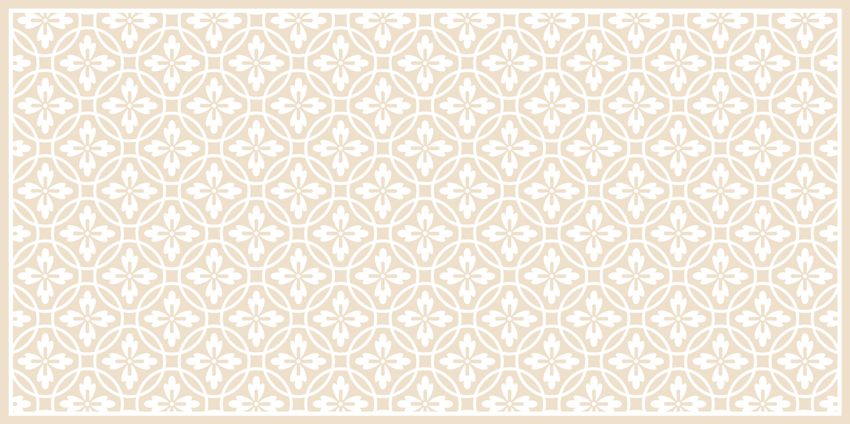 VINTAGE - Tapis en vinyl vintage sable 48x98 cm