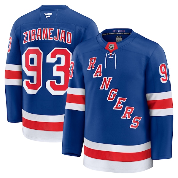 Mika Zibanejad New York Rangers  Home Premium Jersey - Blue/Navy/White
