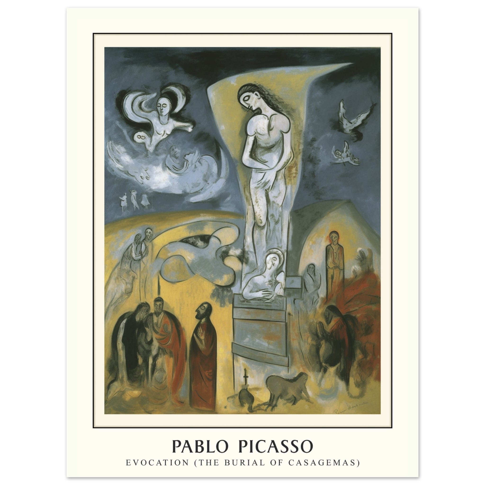 Artfulprints Poster Pablo Picasso - Evocation  - 30x40 cm - Meerkleurig
