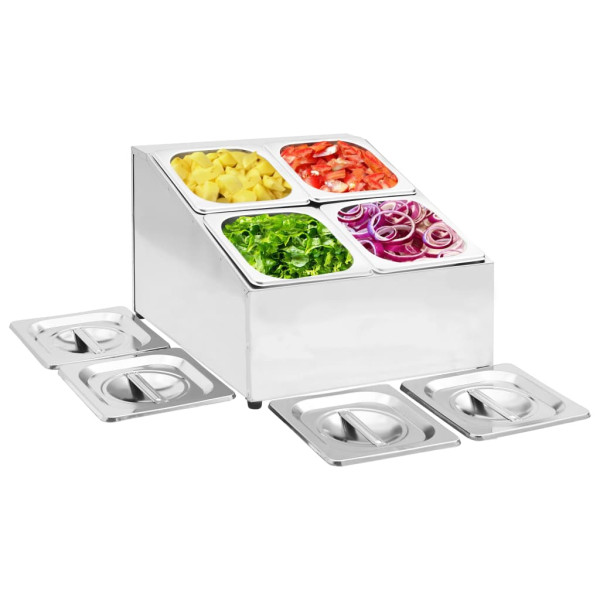Pojemnik gastronomiczny Srebrny 40 x 34 x 25 cm Stal vidaXL