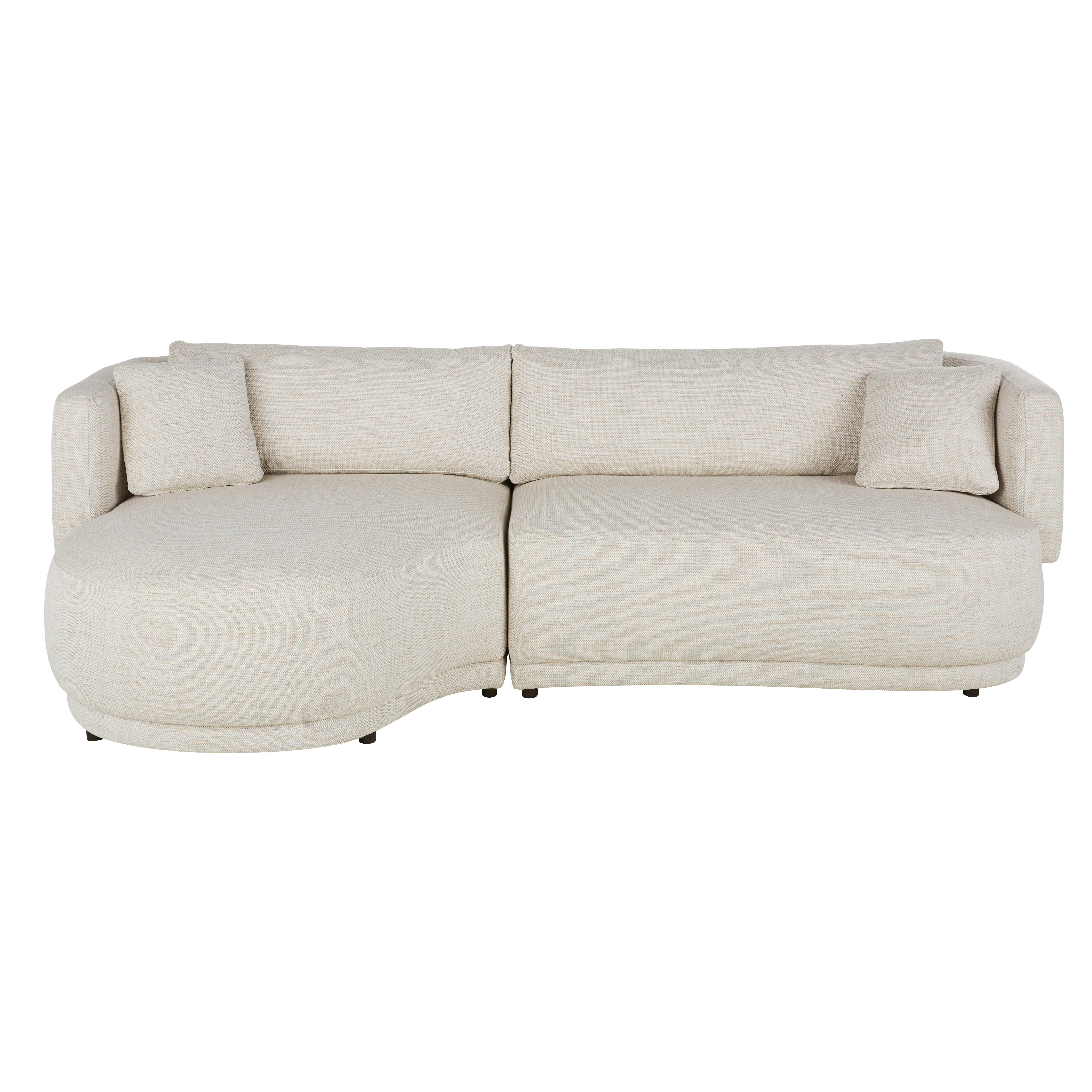 Modjo - Canapé d'angle droit 3/4 beige sable