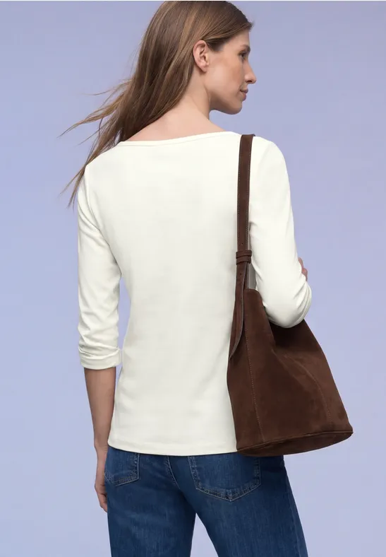 Basic Shirt in Rippstruktur