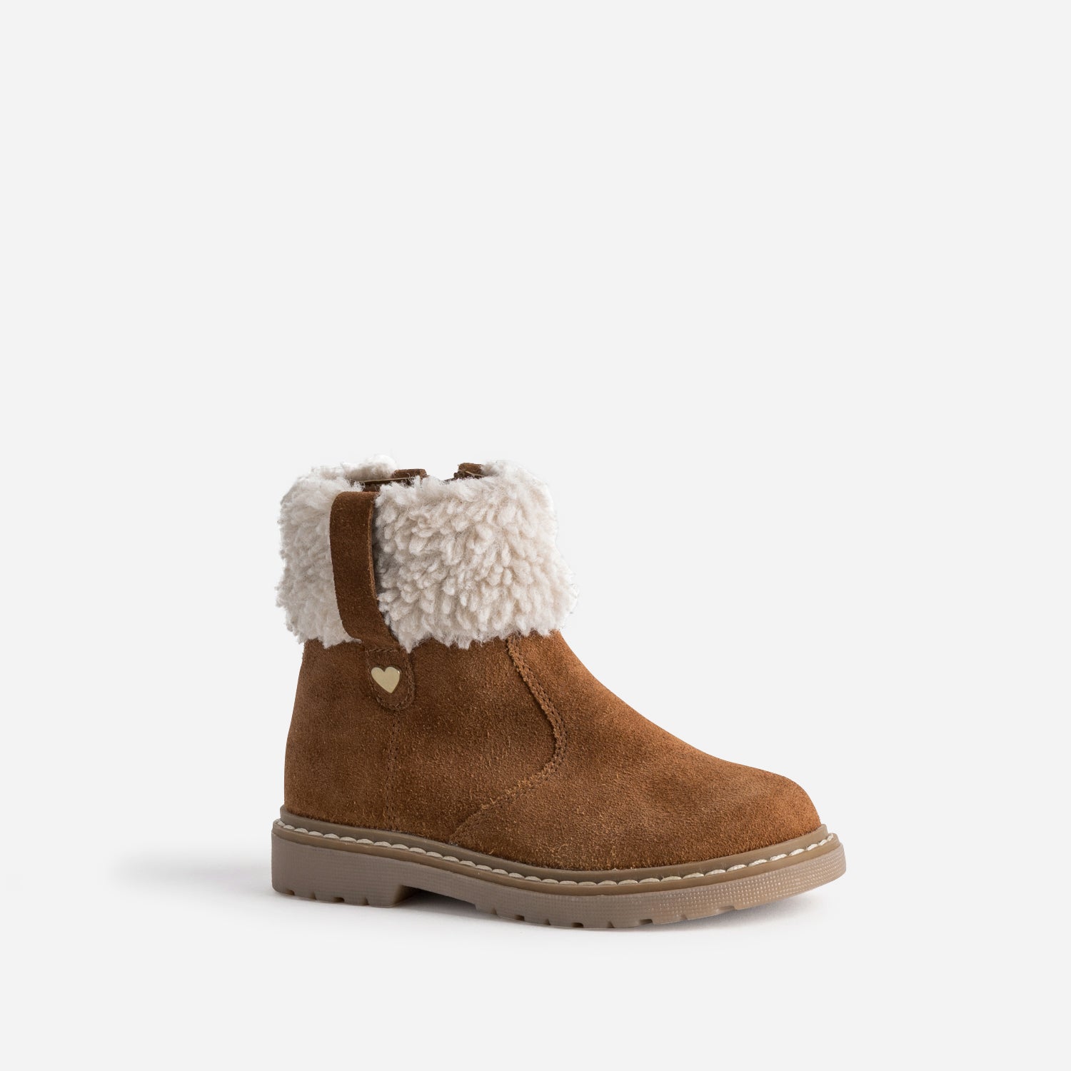 Boots BUGGY cognac cuir velours