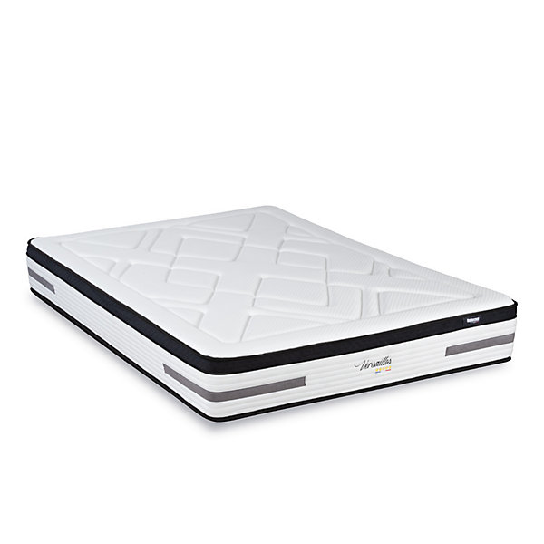 Pack Versailles 160x200 cm Matelas Ressorts ensachés   Sommier Bois   Accessoires