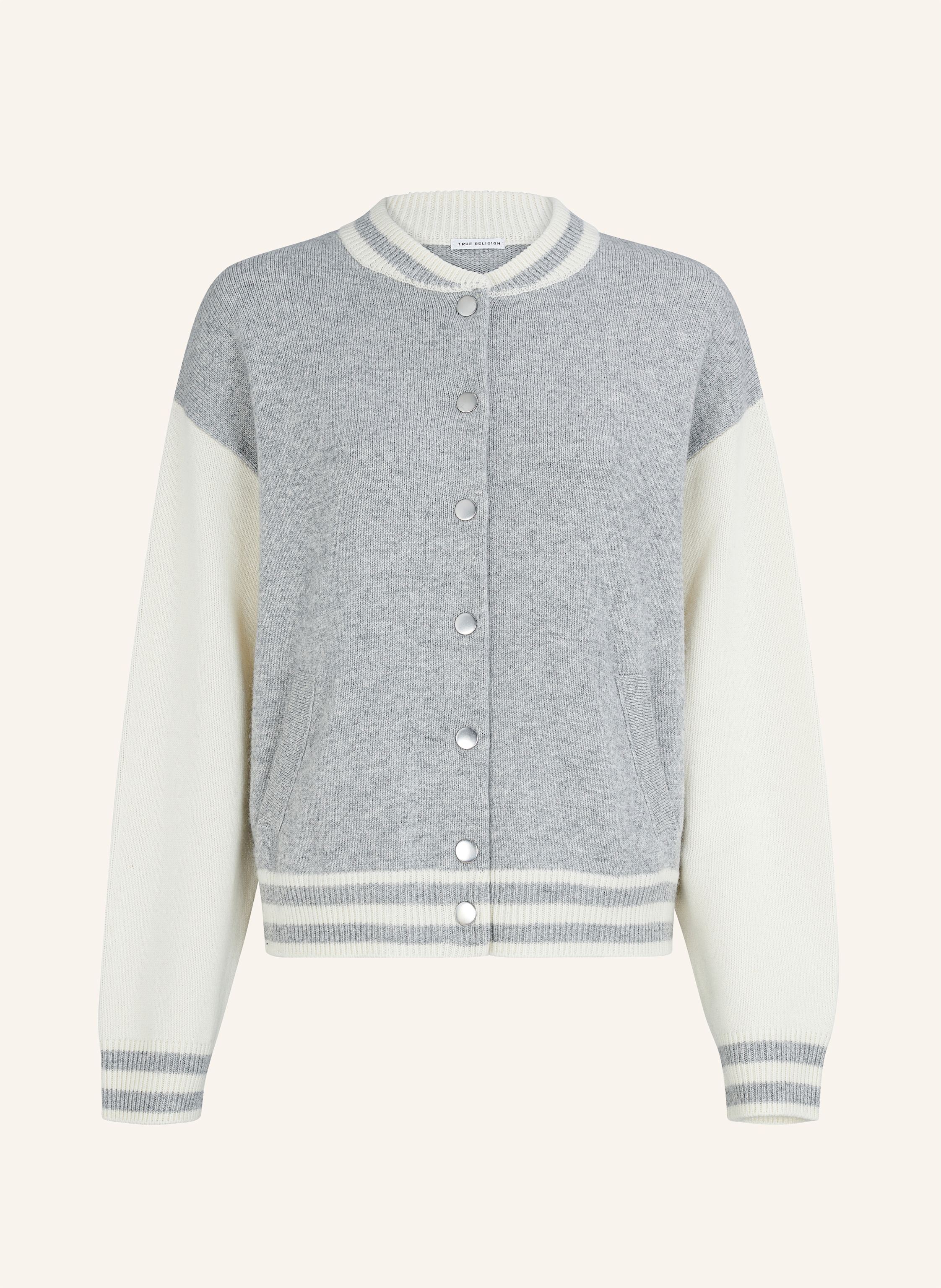 TRUE RELIGION Strick Bomber-Jacke CHUNKY