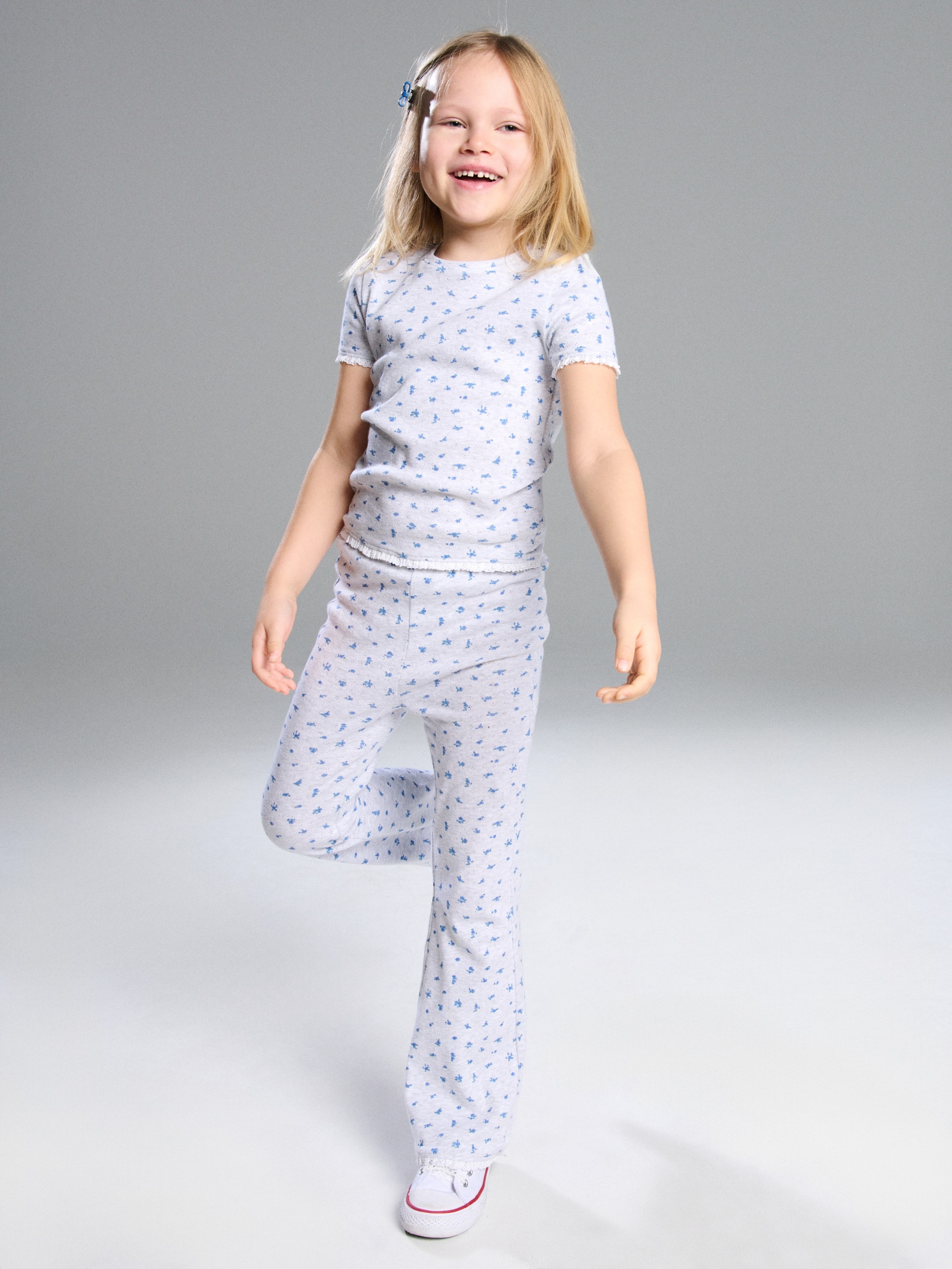 Legginsy flare ze wzorem