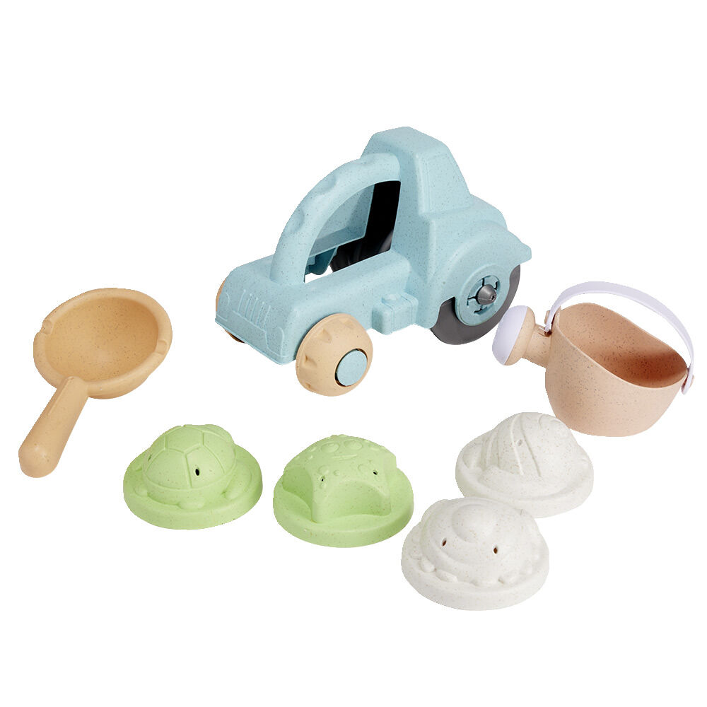 Jeu de plage moule véhicule pelle et arrosoir Funky 7 pièces
